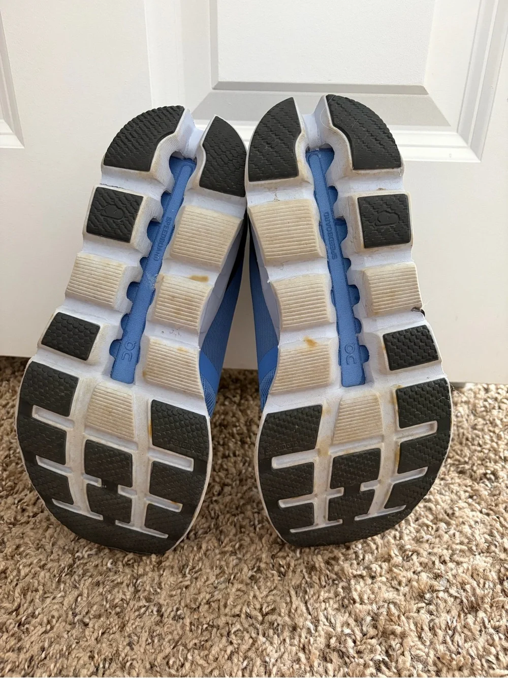 On Running Women’s CloudStratus Running Shoes in Light Blue and Black